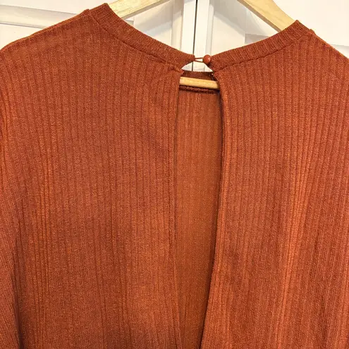 HYFVE  Burnt Orange Ribbed Long Sleeve Romper Size‎ Large - Image 7