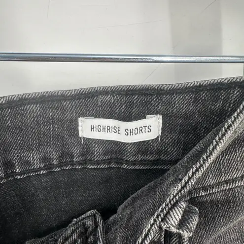 William Rast Women Size 27 High Rise Denim Shorts Gray Frayed Hem