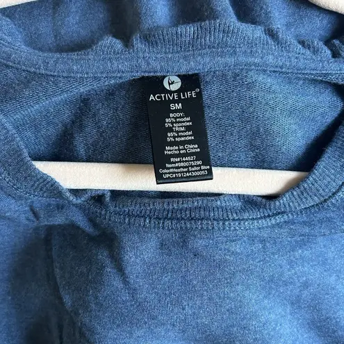 Active Life Size Small Heather Sailor Blue Sleeveless Lounge Dress Tunic Soft