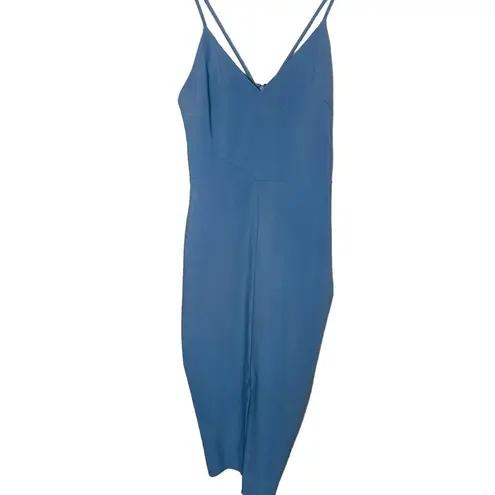 Likely Women's Brooklyn Light Blue Cocktail Sleeveless Midi Dress Size 4