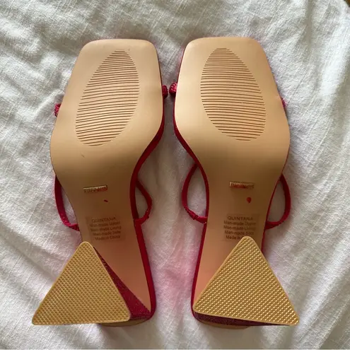 Billini Hot Pink Pink Block Sandal Heel Size 8