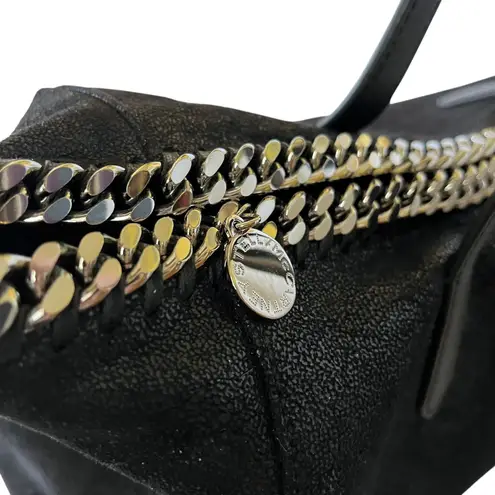 Stella McCartney Black Falabella Shaggy Deer Faux Suede Vegan Leather Tote Bag