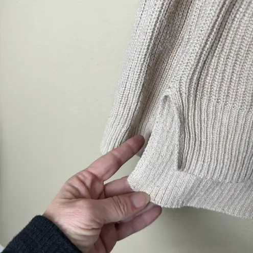 Madewell Split Hem Knit Sweater with Pocket Crew Neck Size Small