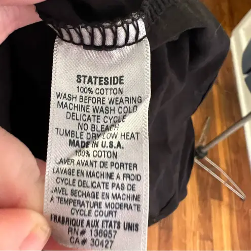 Stateside Poplin Cut-Out Dress Black Midi S