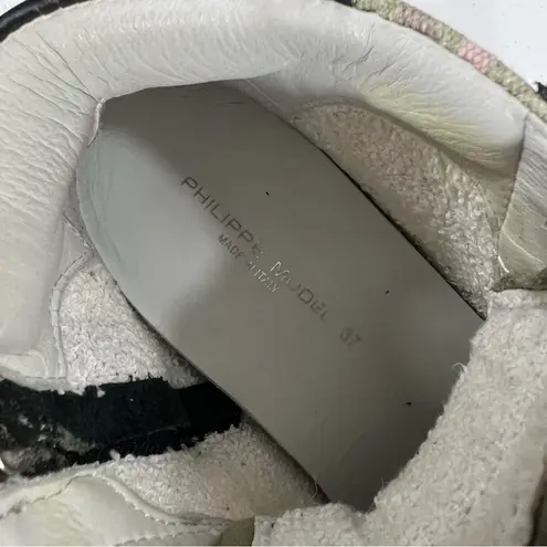 Philippe Model PRSX High Sneaker in Camouflage Military Fuschia Green Size 6 - Image 9