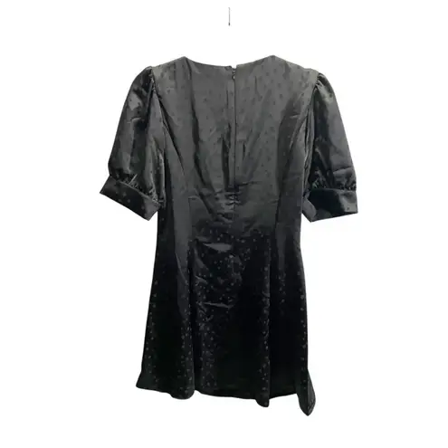 Charles Henry Women's Black Puff Sleeve Polka Dot Dress Size L