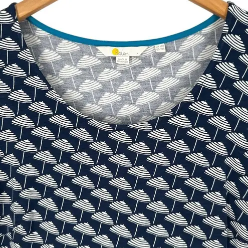 Boden Miriam Jersey Tunic Dress in Navy Parasol Size 10 Umbrella Print Blue