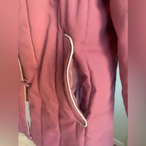 Vintage 1980’s British Mist Puffy Winter Vintage Jacket Pink Sz XL Mauve Pink