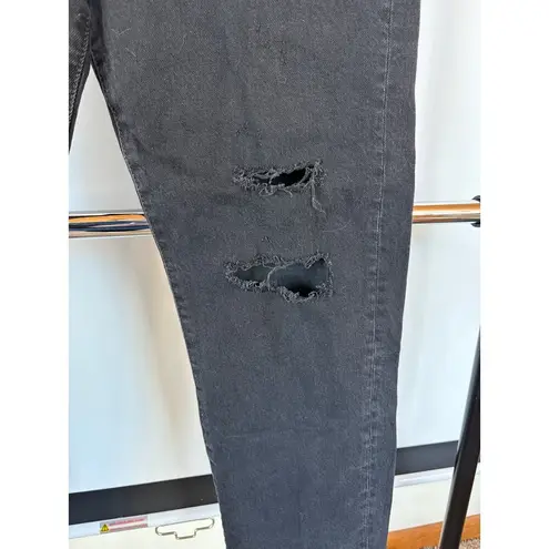 Free People NWT  Boyfriend Bren Distressed Black Magic Jeans Beach Grunge Size 31