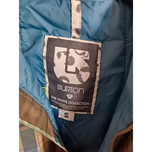Burton The White Collection Snowboard Jacket Plaid Insulated Women's S