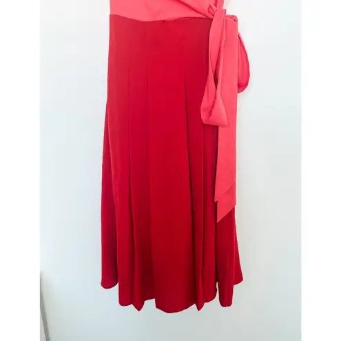 Anthropologie Mare Mare Womens Dress Size S Pink Pietra Colorblock Midi Romantic