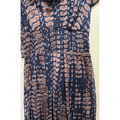 Fire Los Angeles Dress ~ V-Neck Brown ~ Size Large