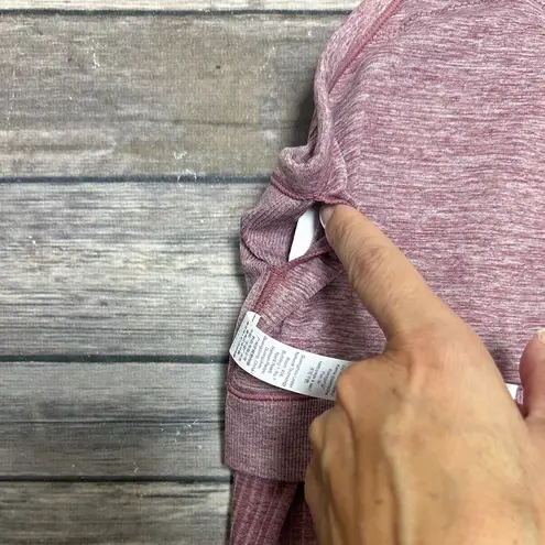 CRZ Yoga Heather Misty Merlot Ribbed Racerback Long Line Crop Tank Top Large NWT