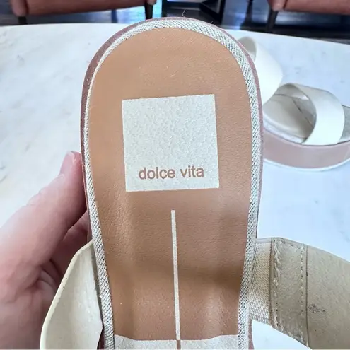 Dolce Vita Maltes Ivory Stella Platform Sandal Brand New Women's Size 8.5 White
