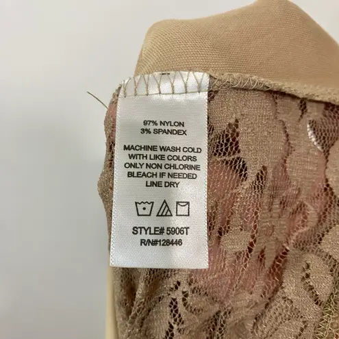 DNA Couture Women’s Strapless Lace Tube Top Tan Size Large NWOT