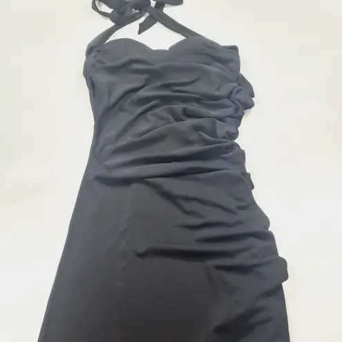 LPA Naima Ruched Maxi Dress in Black Small