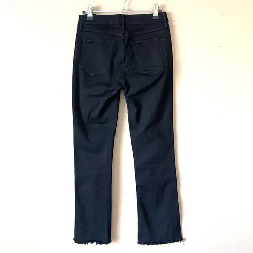 3x1  NYC | Black Straight Leg Raw Hem Denim Jeans Sz 25