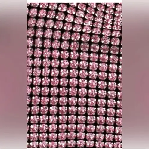 Olga Berg Polly Crystal Clutch Shoulder Bag, Pink, NWT Pink