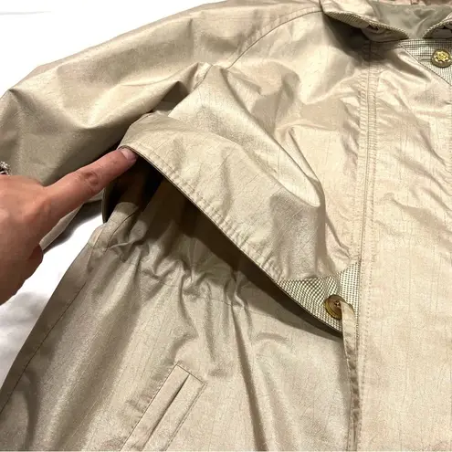 Fleet Street VINTAGE 80’s Women’s Tan Zip Trench Coat Rain Jacket Size PM