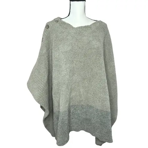 Barefoot Dreams CozyChic Coastline Poncho One Size Green Shrug Loungewear Soft