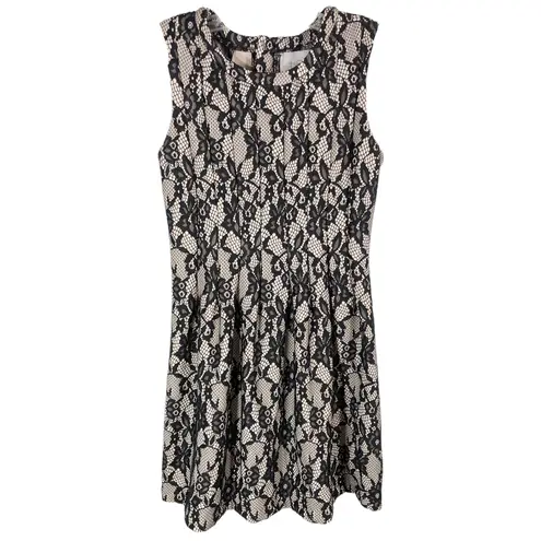 HD in Paris HD in Paris XSP Dress Black White Lace A Line Mini Back Zip Sleeveless 1351