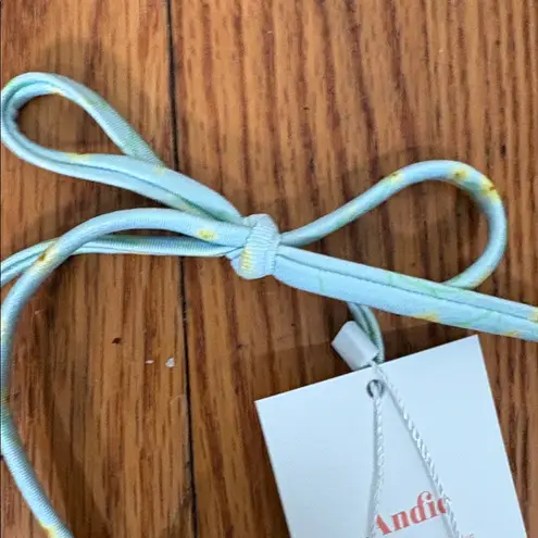ANDIE The String Top Bikini Powder Ditsy Bloom Blue size L NWT