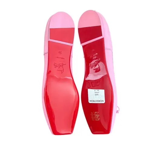 Christian Louboutin NEW  Mamadrague Napa Bow Ballerina Flats size 39 Pink