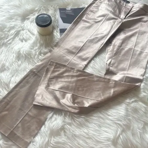 Thierry Mugler satin wide leg pants 90’s vintage Gold Size 10