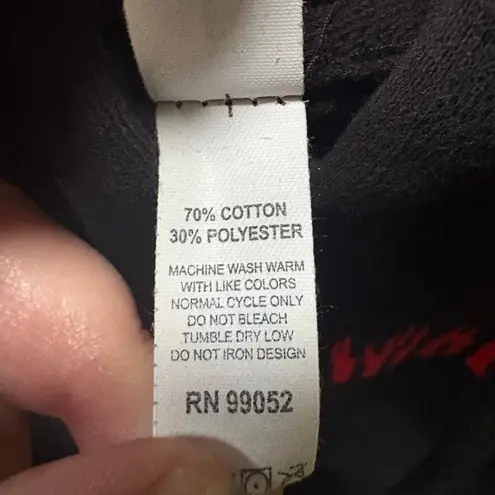 Married to the Mob MTTM B!tchMob Flames Hoodie Sweatshirt Black size XL, Unisex