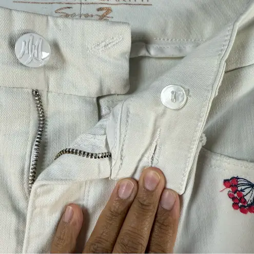 Melissa McCarthy White Floral Embroidered Jeans SZ:14W
