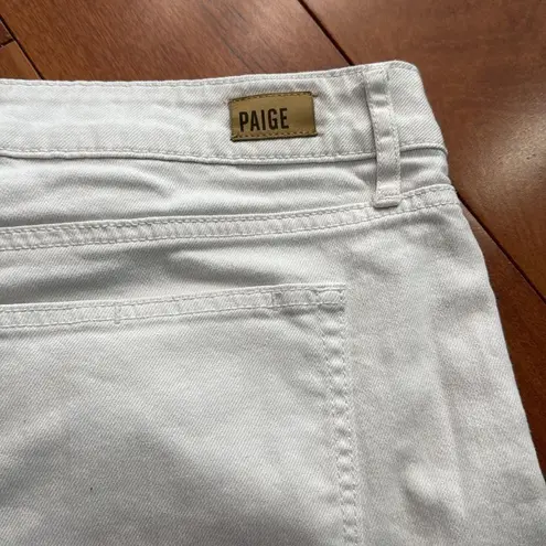Paige  Women's White Denim Shorts size 31”
