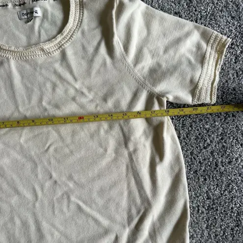 Cream Color Bear paw XL Short Sleeve Sweater