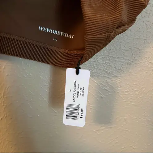 Danielle Bernstein NWT Solid Rib Workout Set Large Brown