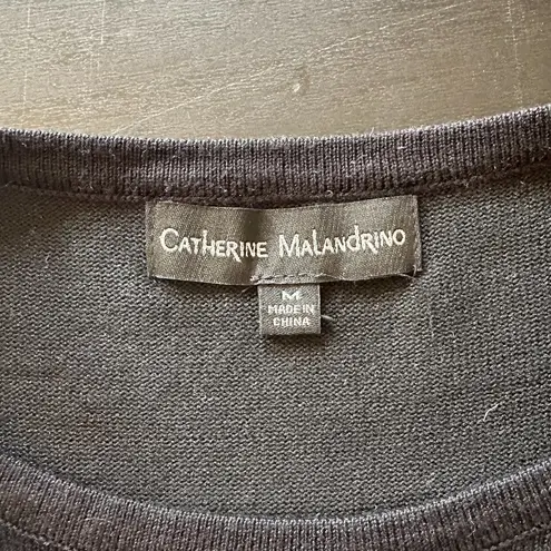 Catherine Malandrino Lace Sleeve Sweater Top - size medium