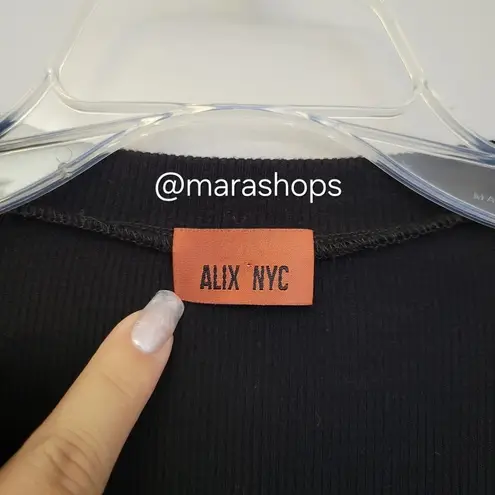 Alix NYC Hylan Black Ribbed Bodysuit
