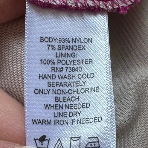 Kathleen Kirkwood Women Owen Pink & Cream Floral Design Lace Mini Dress Sz L Size L