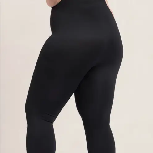 Shapermimt Women's Black High Waisted Shaping Shapeware Leggings Large