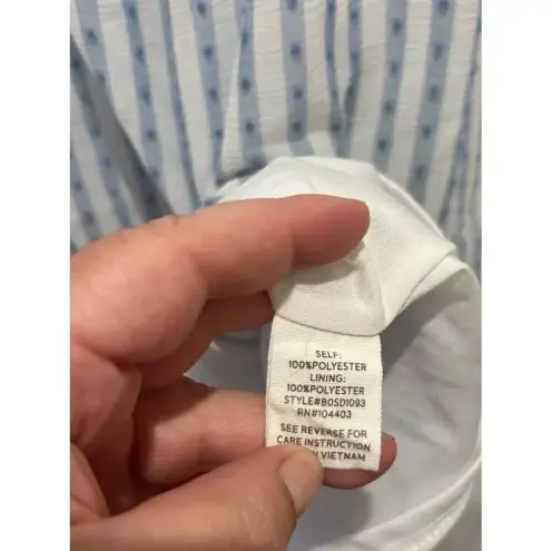 Blu Pepper  Blue‎ And White Striped Tier Dress Women’s Size Large