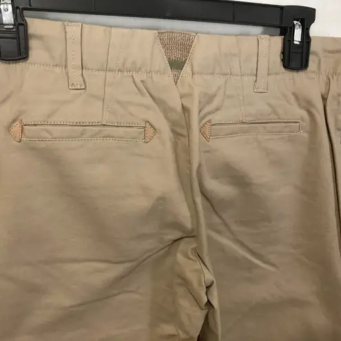 Replay women's 28 extra seamed crisp comfort elastic insert stretch khaki pants Tan