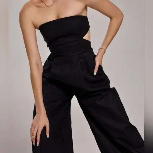 NWT Avve Black Strapless Cutout Jumpsuit (S)