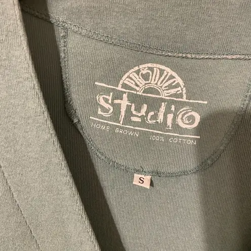 Studio Blue Cardigan Sweater Lightweight Knit and pants