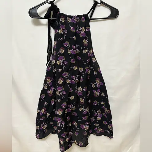 Free People  Floral Sequin‎ Flowy Halter Top Size Small
