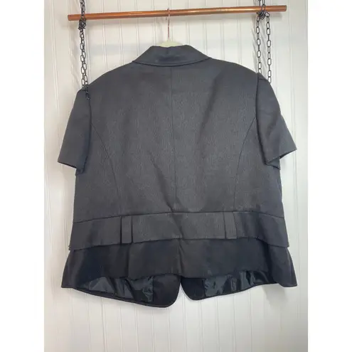 NEW Tahari Arthur S Levine Black Short Sleeve Blazer Jacket Womens Office Sz 22W