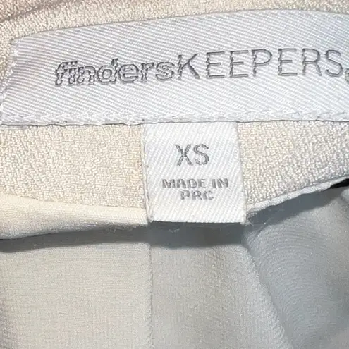 Finders Keepers Open Front Cropped Jacket Transitional Blazer Cream Black Sz XS