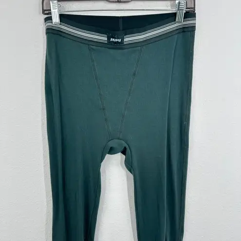 SKIMS L/G Ribbed Long Sleeve Leggings Forest Green Lounge Sleep Athleisure