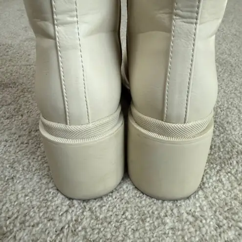 ShoeDazzle 9 Danilyn lug sole combat moto ankle boot 2442 Gold