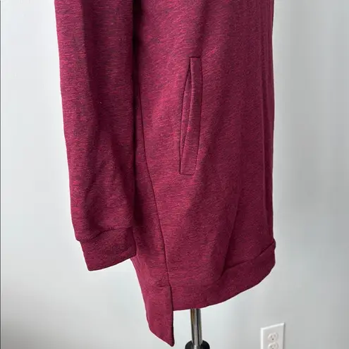 Glamorous Burgundy Long Sleeve Crew Neck Tunic Sweatshirt Dress Women's XS NWT