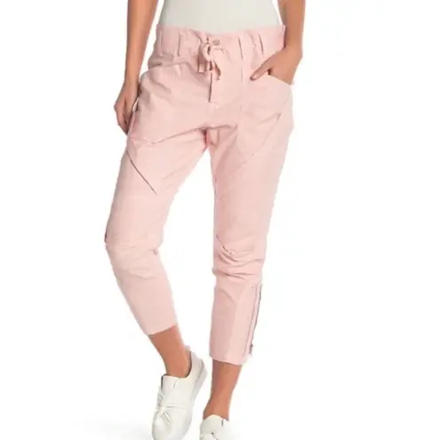 Current/Elliott  The Beverly‎ Cropped Tapered Zippered Pants Crystal Pink Size 24