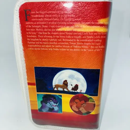 Disney The Lion King Black Diamond VHS Movie  Parks Zip Around Wallet Clutch Bag