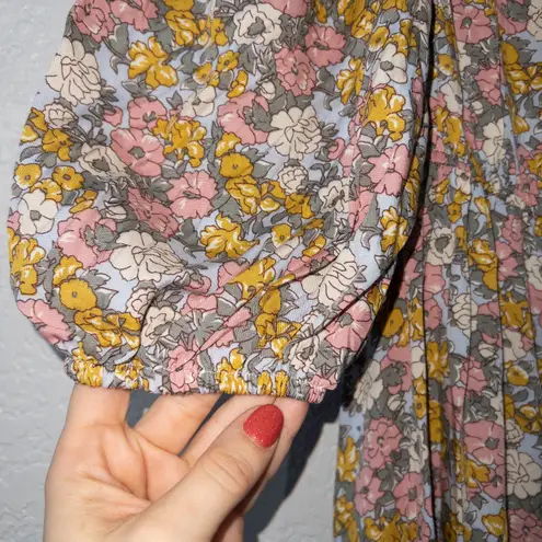 Elloh New Pink & Yellow Floral Reversible Maxi Dress Size Small